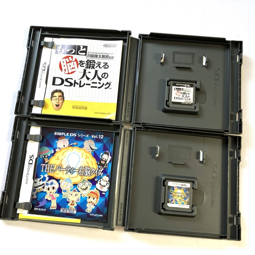 ニンテンドーDS(ニンテンドーDS)のTHEパーティー右脳クイズ  やわらかあたま塾 脳トレ まとめ売り 4点セット エンタメ/ホビーのゲームソフト/ゲーム機本体(携帯用ゲームソフト)の商品写真