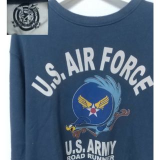 ヴィンテージ(VINTAGE)のルーニーテューンズ　U.S ARMY スウェット　ネイビー　アメカジ　古着(スウェット)