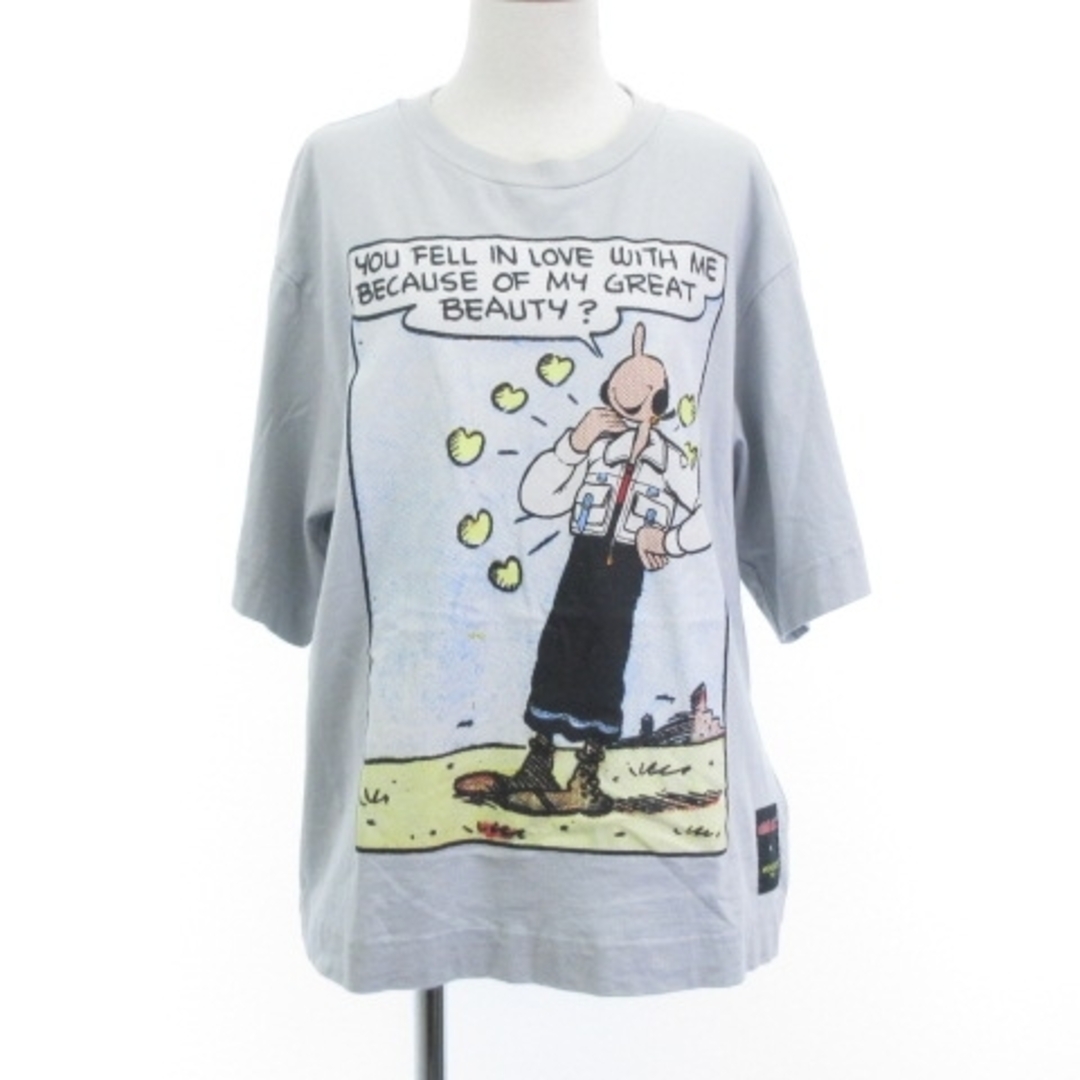 MONCLER(モンクレール)のモンクレール 22SS 1952 × OLIVE OYL Tシャツ ブルー XS レディースのトップス(Tシャツ(半袖/袖なし))の商品写真