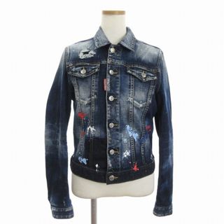 DSQUARED2 - ディースクエアード デニムジャケット ショート丈 ダメージ加工 青 38 M位