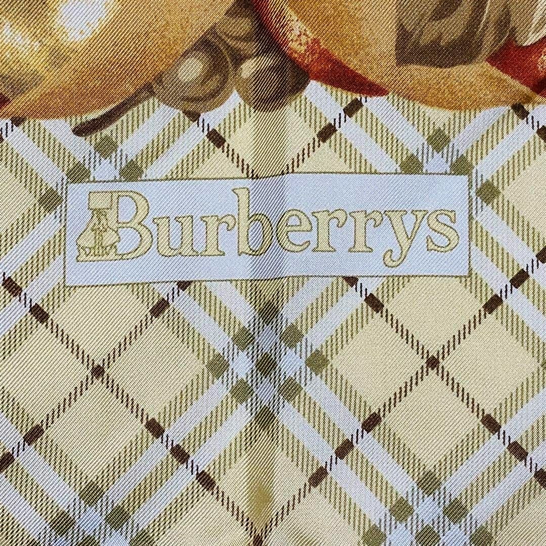 BURBERRY(バーバリー)の★BURBERRY★ スカーフ 大判 チェック ロゴ フルーツ リース ベージュ レディースのファッション小物(バンダナ/スカーフ)の商品写真