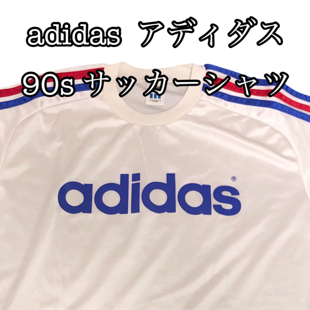 adidas(アディダス)のadidas アディダス　80s 90s サッカー シャツ サイズXL y2k メンズのトップス(Tシャツ/カットソー(半袖/袖なし))の商品写真