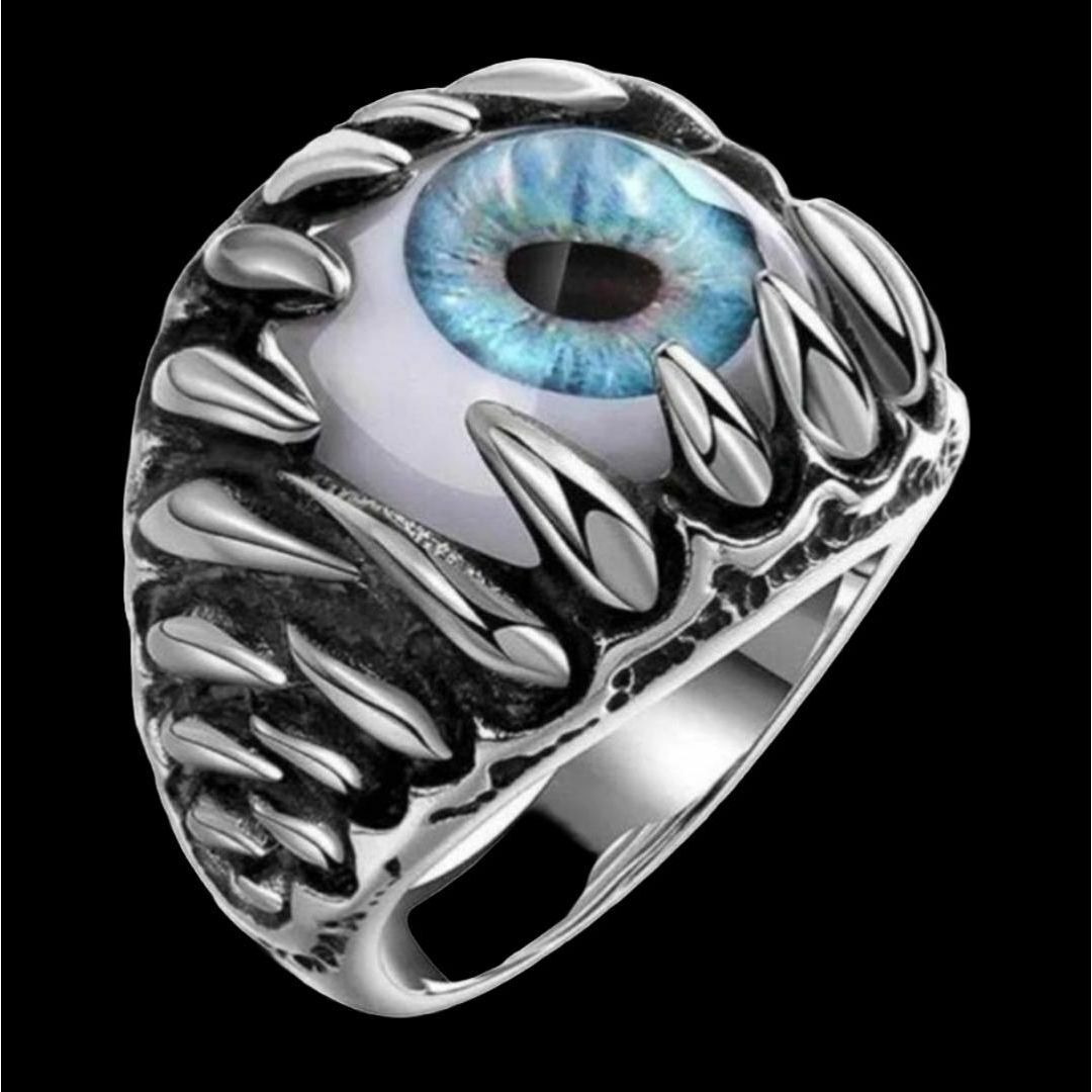 【H031】リング メンズ シルバー ジルコン 目玉 目 指輪 20号 メンズのアクセサリー(リング(指輪))の商品写真