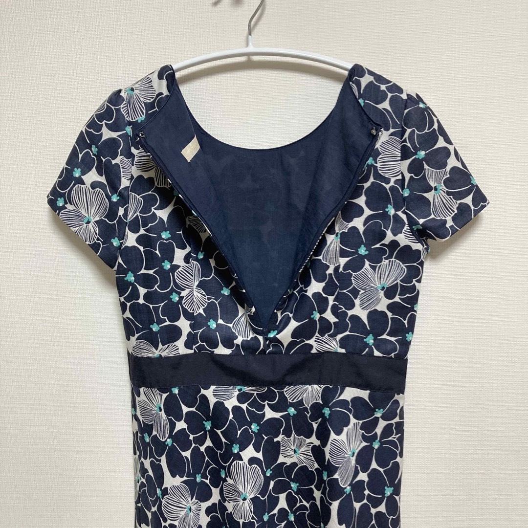 日本製OVER TWENTY レディースワンピース　綿スカート　半袖春夏服XS レディースのワンピース(ひざ丈ワンピース)の商品写真