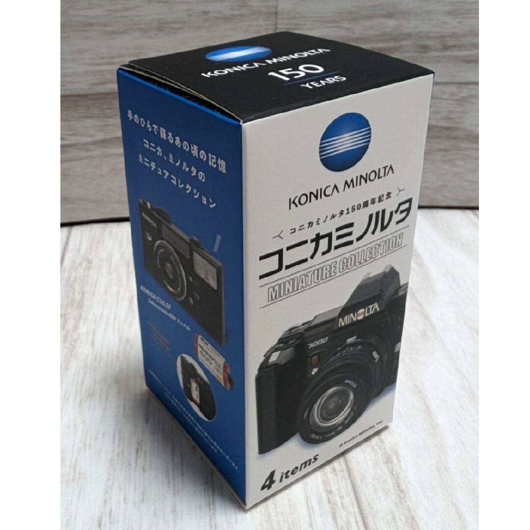 KONICA MINOLTA(コニカミノルタ)のコニカミノルタ150周年記念ミニチュアコレクション 全4種コンプリートセット エンタメ/ホビーのおもちゃ/ぬいぐるみ(その他)の商品写真