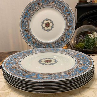 ウェッジウッド(WEDGWOOD)のウェッジウッド  フロレンティーン　ターコイズ　27cmディナープレート5枚(食器)