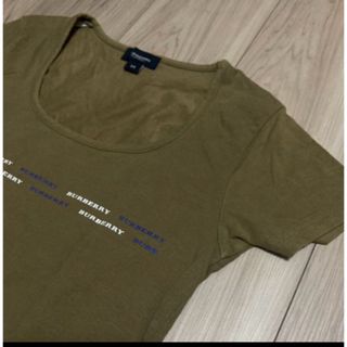 バーバリー(BURBERRY)のバーバリーカーキブラウンコットンT(Tシャツ(半袖/袖なし))