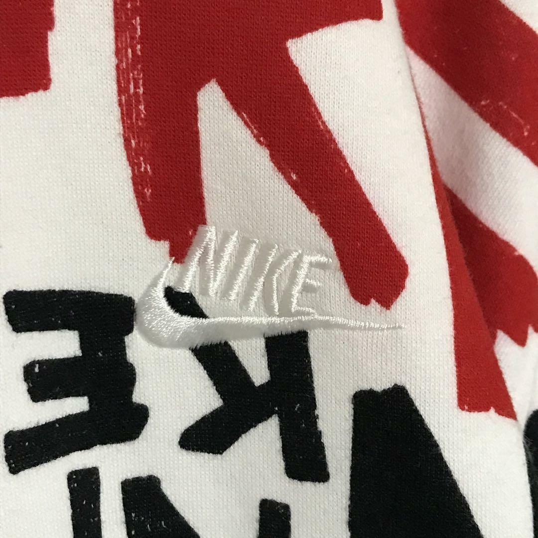 NIKE(ナイキ)の【総柄】ナイキ　ロゴ入りパーカー　希少デザイン　裏起毛　A1009 メンズのトップス(パーカー)の商品写真