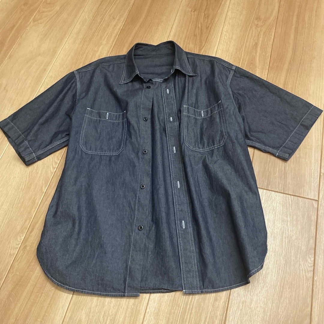 GU(ジーユー)のGU デニムオーバーサイズワークシャツ メンズのトップス(シャツ)の商品写真