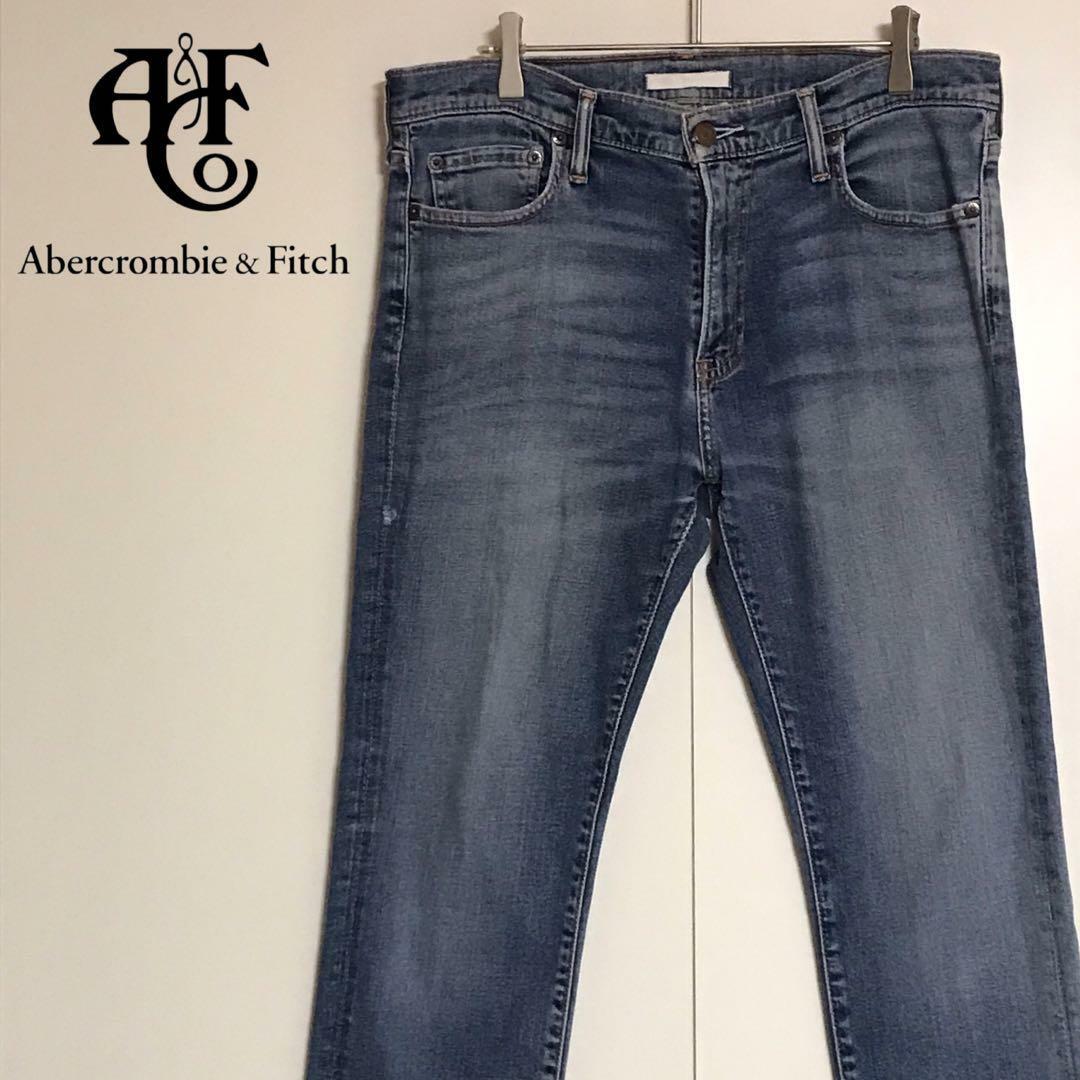 Abercrombie&Fitch(アバクロンビーアンドフィッチ)の【色落ち感◎】アバクロンビー&フィッチ　スリムストレートデニム　C412 メンズのパンツ(デニム/ジーンズ)の商品写真