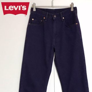 リーバイス(Levi's)の【日本製】リーバイス　カラーデニムパンツ　パープル　美品　 W26  C404(デニム/ジーンズ)