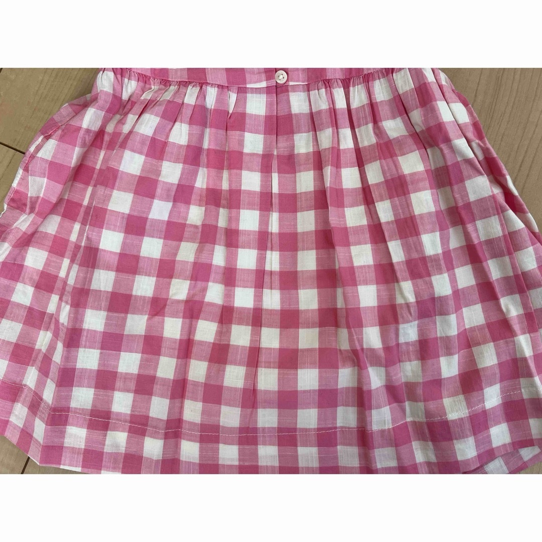 babyGAP(ベビーギャップ)の【新品】ギャップ　GAP 女の子　ワンピース　スカート　ピンク　チェック柄 キッズ/ベビー/マタニティのキッズ服女の子用(90cm~)(ワンピース)の商品写真