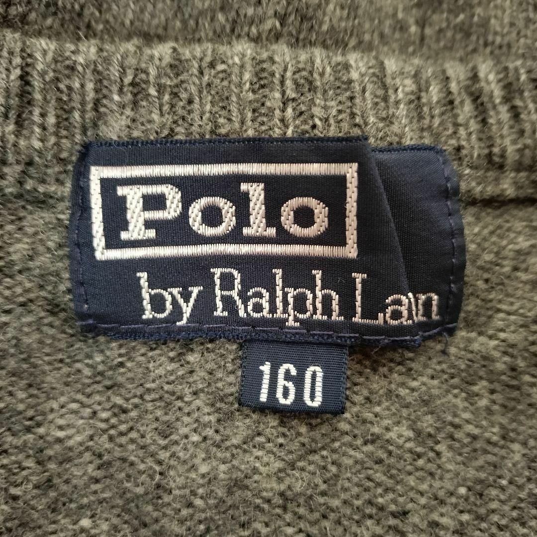 POLO RALPH LAUREN(ポロラルフローレン)のb4046【ポロラルフローレン】長袖クールネックセーターグレーキッズ160大人M レディースのトップス(ニット/セーター)の商品写真