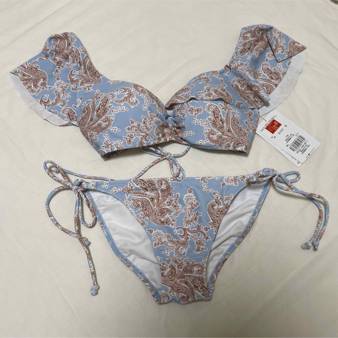 三愛水着楽園(サンアイミズギラクエン)の新品水着👙楽盛りワイヤービキニ 三愛水着楽園 11号 Lサイズ ブルー レディースの水着/浴衣(水着)の商品写真