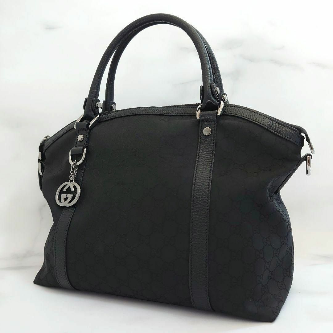 GUCCI グッチ ハンドバッグ 黒 GG キャンバス レザー トートバッグ | フリマアプリ ラクマ GUCCI グッチ ハンドバッグ 黒 GG キャンバス レザー トートバッグ | フリマアプリ ラクマ