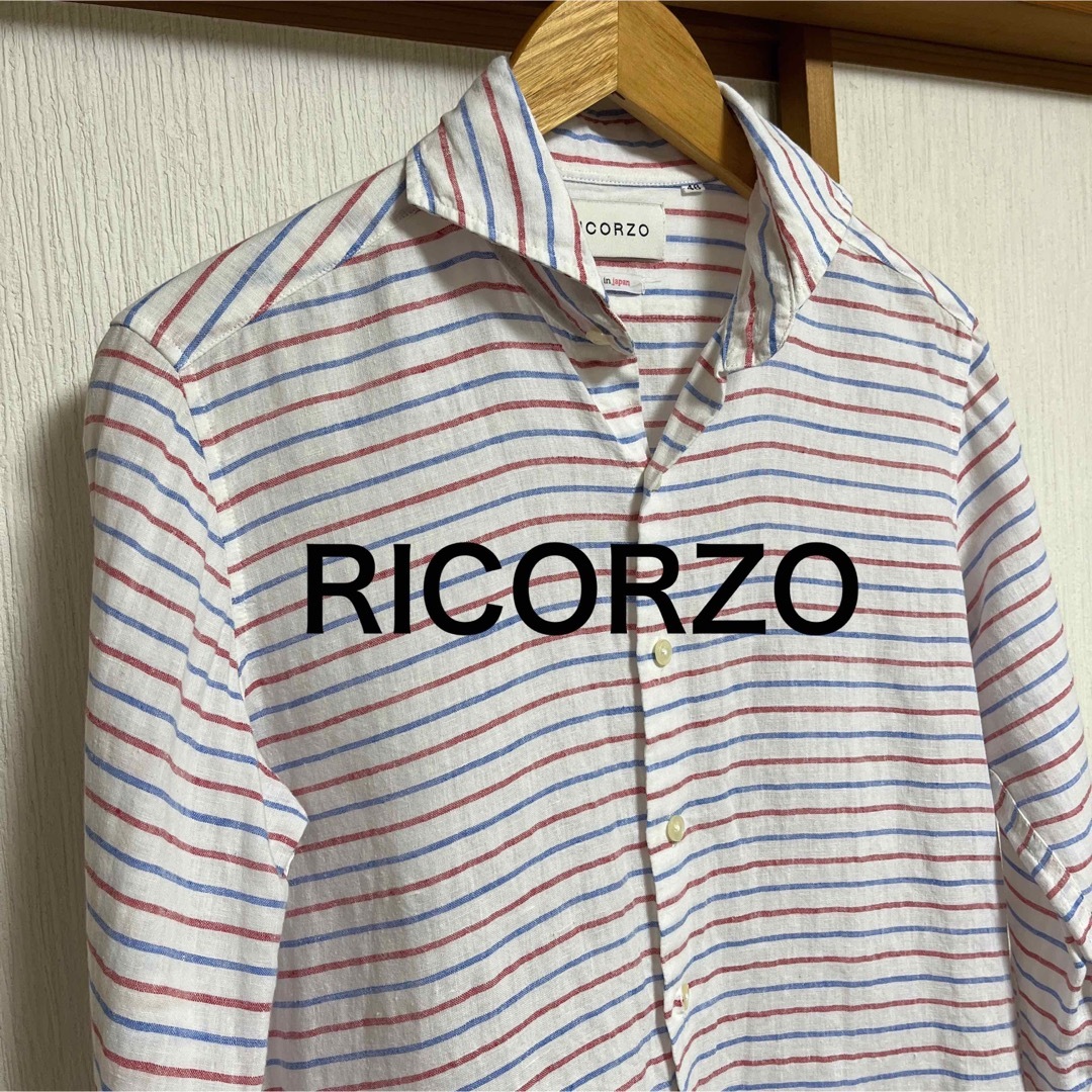 【極美品】RICORZO リコルゾ　カッタウェイ　コットンリネンシャツ メンズのトップス(シャツ)の商品写真