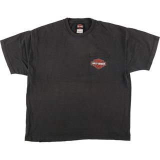 ハーレーダビッドソン(Harley Davidson)の古着 00年代 ハーレーダビッドソン Harley-Davidson モーターサイクル バイクTシャツ USA製 メンズXL /eaa448902(Tシャツ/カットソー(半袖/袖なし))