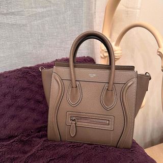 セリーヌ(celine)のCELINE ラゲージ　ナノ　スリ　セリーヌ　ベージュ　celine(トートバッグ)