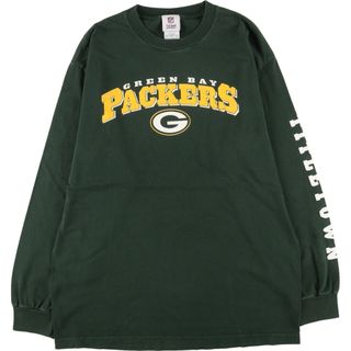 古着 NFL TEAM APPAREL NFL GREEN BAY PACKERS グリーンベイパッカーズ ロングTシャツ ロンT メンズL /eaa432206(Tシャツ/カットソー(半袖/袖なし))