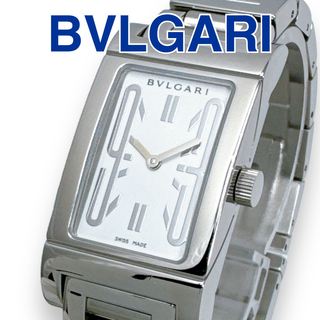 ブルガリ(BVLGARI)のブルガリ レッタンゴロ RT39S ホワイト クオーツ レディース 時計 稼働(腕時計)