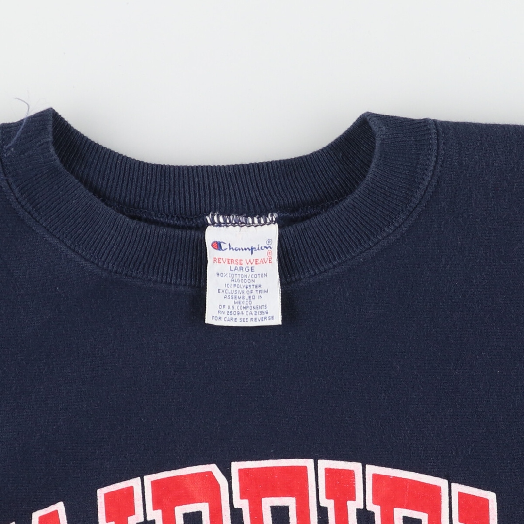 Champion(チャンピオン)の古着 90年代 チャンピオン Champion REVERSE WEAVE リバースウィーブ 刺繍タグ カレッジスウェットシャツ トレーナー メンズL ヴィンテージ /eaa447638 メンズのトップス(スウェット)の商品写真