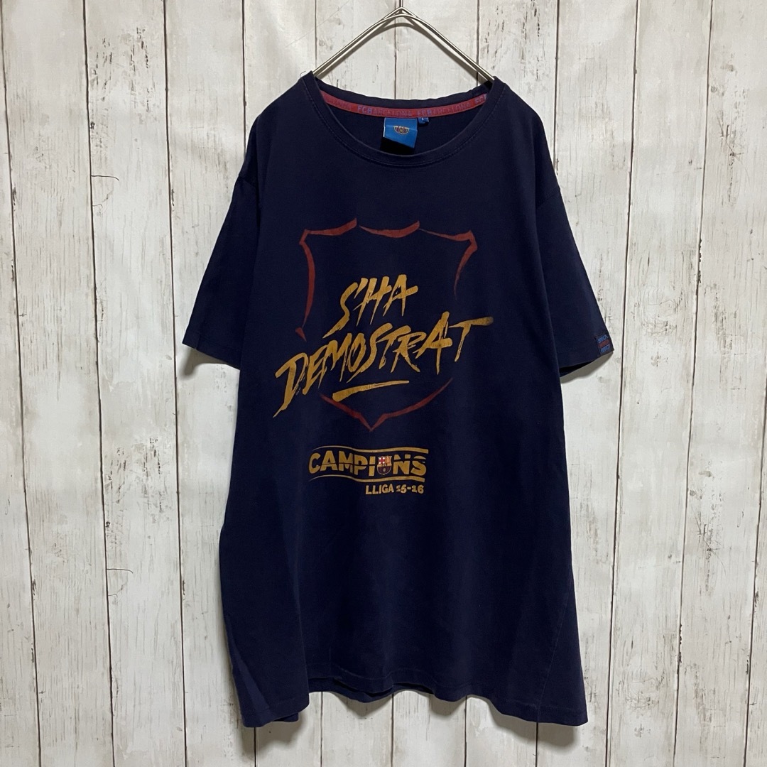 FCバルセロナ 半袖Tシャツ ビッグプリント Z1230 メンズのトップス(Tシャツ/カットソー(半袖/袖なし))の商品写真