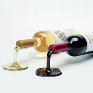 ワイン ボトルホルダー ディスプレイ オブジェ 赤白セット(ワイン)