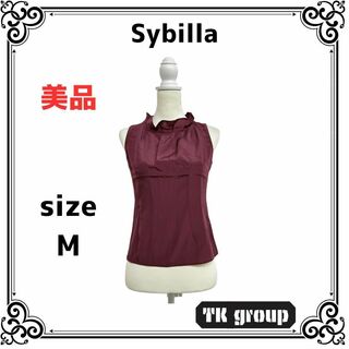 シビラ(Sybilla)の美品 シビラ レディース トップス シャツ ブラウス ノースリーブ M キュプラ(シャツ/ブラウス(半袖/袖なし))