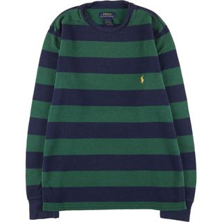 ラルフローレン(Ralph Lauren)の古着 ラルフローレン Ralph Lauren POLO RALPH LAUREN ボーダー柄 サーマルロンT ワッフル メンズM /eaa440834(Tシャツ/カットソー(半袖/袖なし))