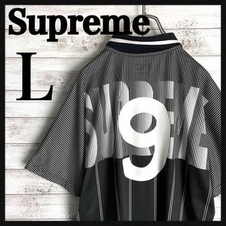 シュプリーム(Supreme)の9569【希少Lサイズ】シュプリーム☆ストライプ サッカーシャツ　美品(Tシャツ/カットソー(半袖/袖なし))