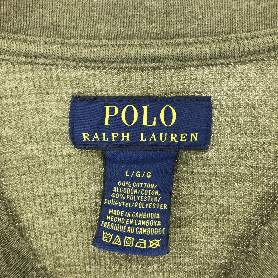Ralph Lauren(ラルフローレン)の古着 ラルフローレン Ralph Lauren POLO RALPH LAUREN サーマルロンT ハニカム メンズL /eaa438709 メンズのトップス(Tシャツ/カットソー(半袖/袖なし))の商品写真
