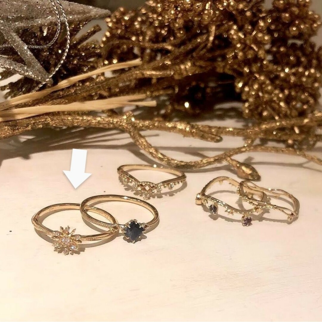 NOJESS(ノジェス)のノジェス K10 ダイヤモンド リング agete ete AHKAH レディースのアクセサリー(リング(指輪))の商品写真