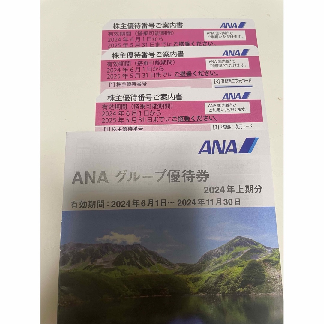 ANA(全日本空輸)(エーエヌエー(ゼンニッポンクウユ))のANA 株主優待　3枚 チケットの優待券/割引券(その他)の商品写真