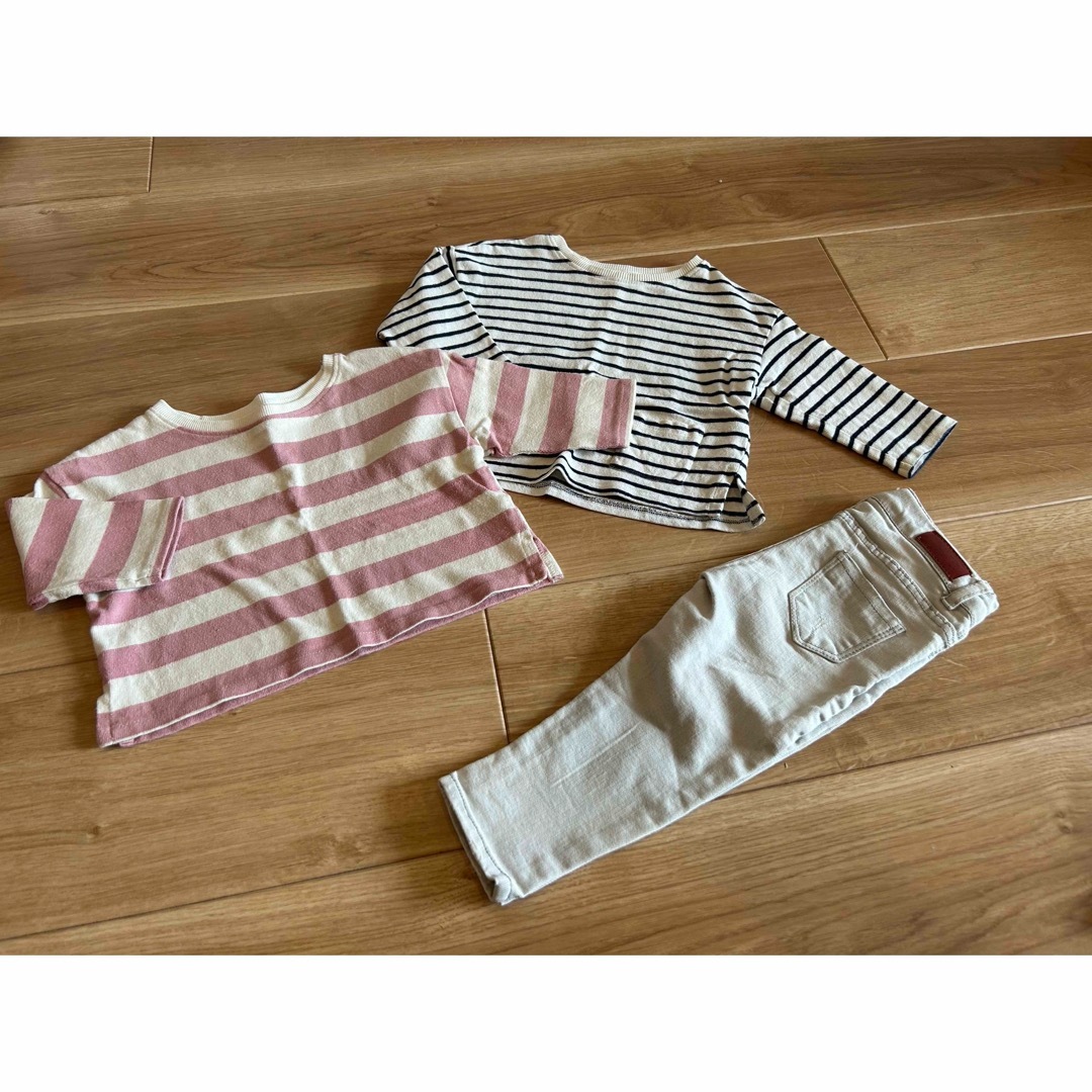 ZARA KIDS(ザラキッズ)のZARA KIDS Tシャツ　74＋パンツ80 セット キッズ/ベビー/マタニティのキッズ服女の子用(90cm~)(Tシャツ/カットソー)の商品写真