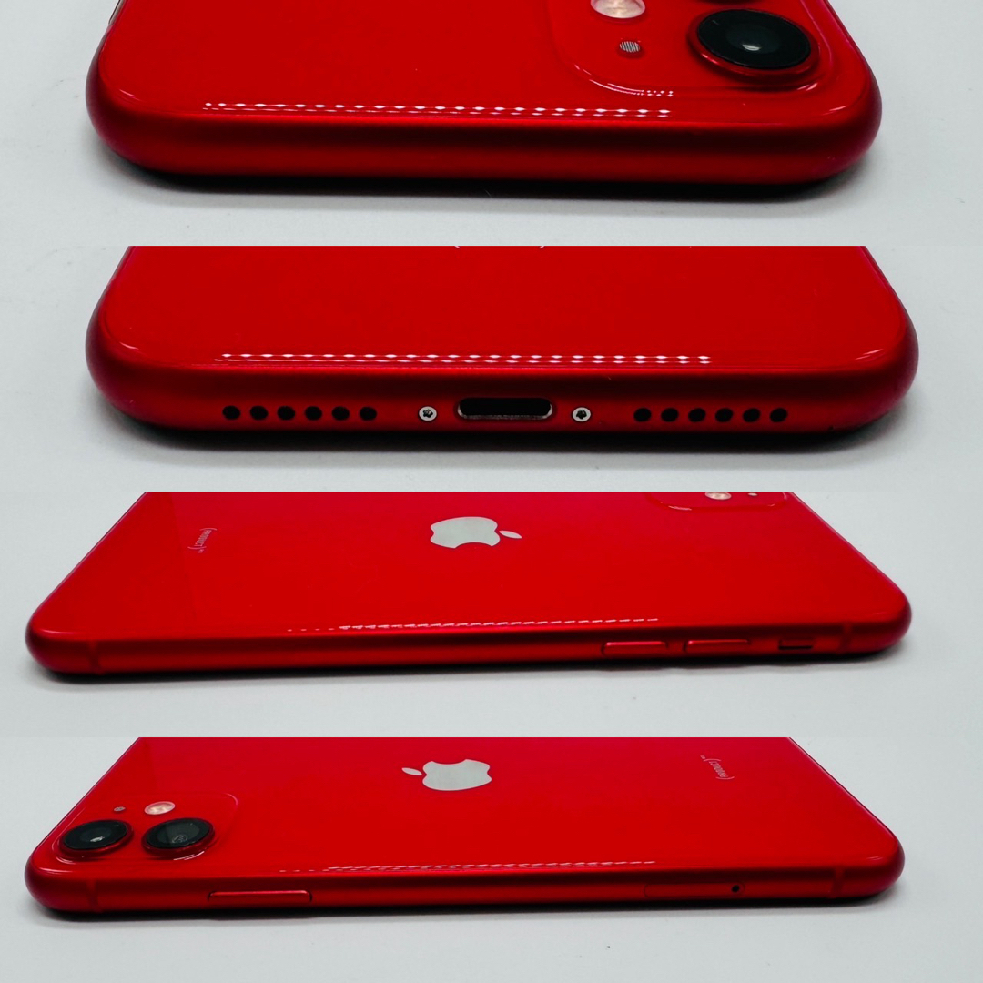 iPhone(アイフォーン)のiPhone 11 (PRODUCT)RED 64 GB SIMフリー スマホ/家電/カメラのスマートフォン/携帯電話(スマートフォン本体)の商品写真