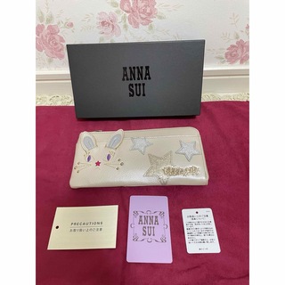 アナスイ(ANNA SUI)のANNA SUI アナスイ　長財布 L字ファスナー  マイミミ 牛革 やぎ革(財布)