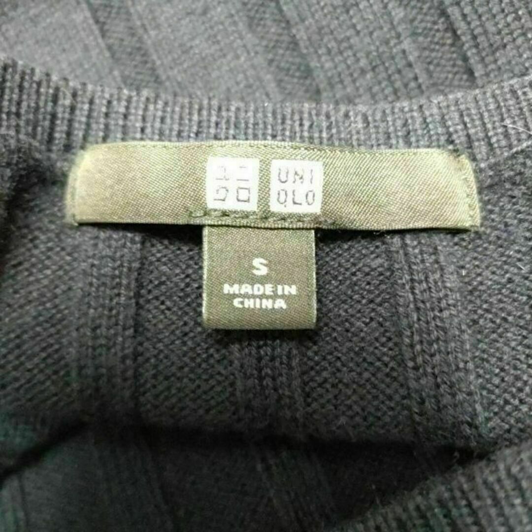 UNIQLO(ユニクロ)のUNIQLO ユニクロ コットン カシミア 長袖セーター ダークネイビー S レディースのトップス(ニット/セーター)の商品写真