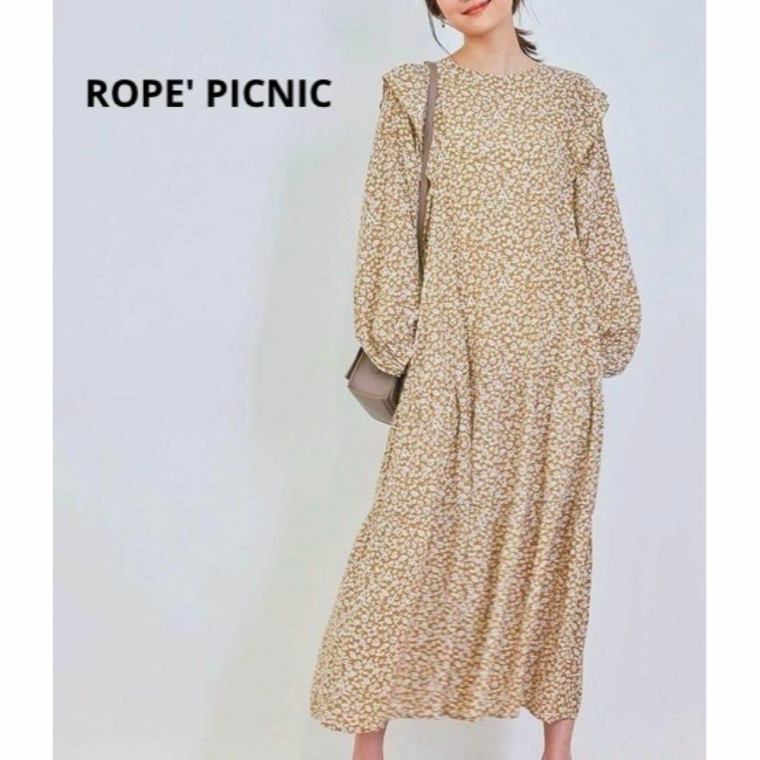 Rope' Picnic(ロペピクニック)のROPE' PICNIC 小花柄ティアードフリルワンピース レディースのワンピース(ロングワンピース/マキシワンピース)の商品写真