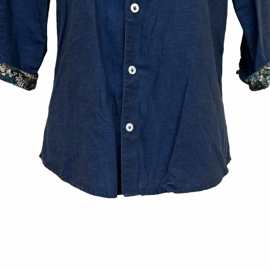 NICOLE(ニコル)の美品 NICOLE ニコル メンズ トップス シャツ 七分丈 ブルー 46 メンズのトップス(シャツ)の商品写真