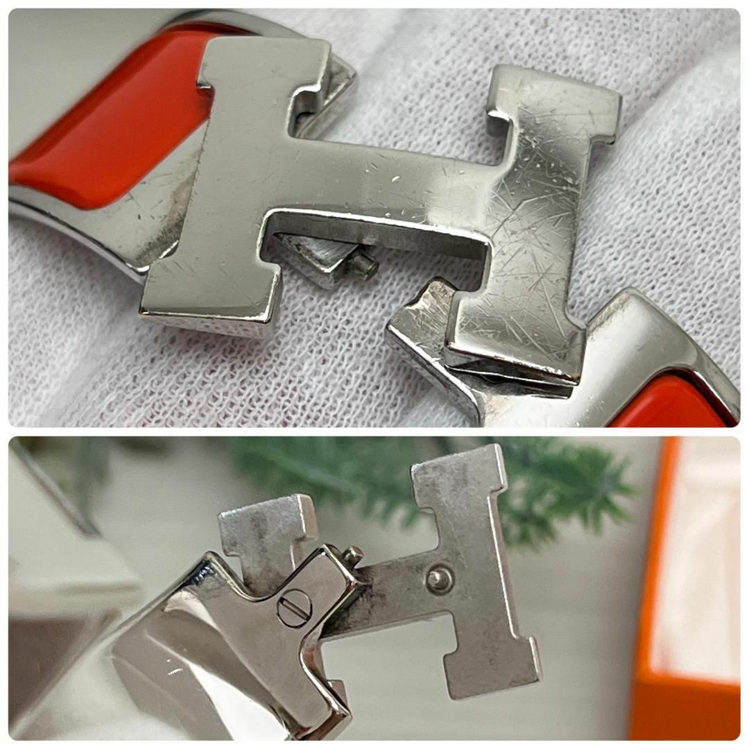 HERMES エルメス クリッククラックH PM レッド バングル HERMES エルメス クリッククラックH PM レッド バングル