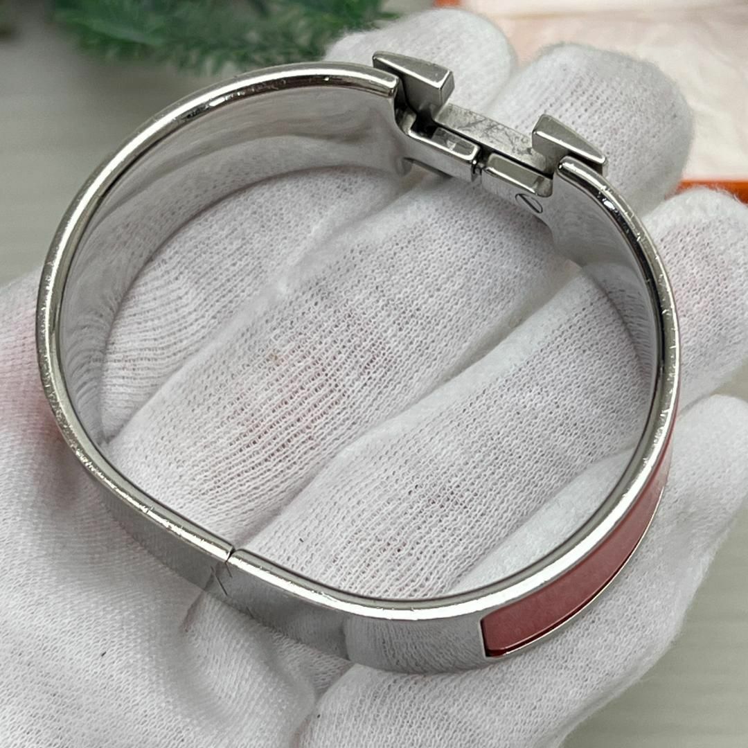 HERMES エルメス クリッククラックH PM レッド バングル HERMES エルメス クリッククラックH PM レッド バングル