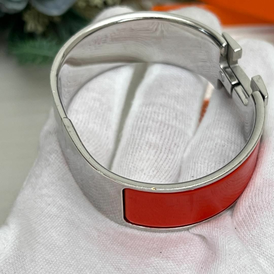 HERMES エルメス クリッククラックH PM レッド バングル HERMES エルメス クリッククラックH PM レッド バングル