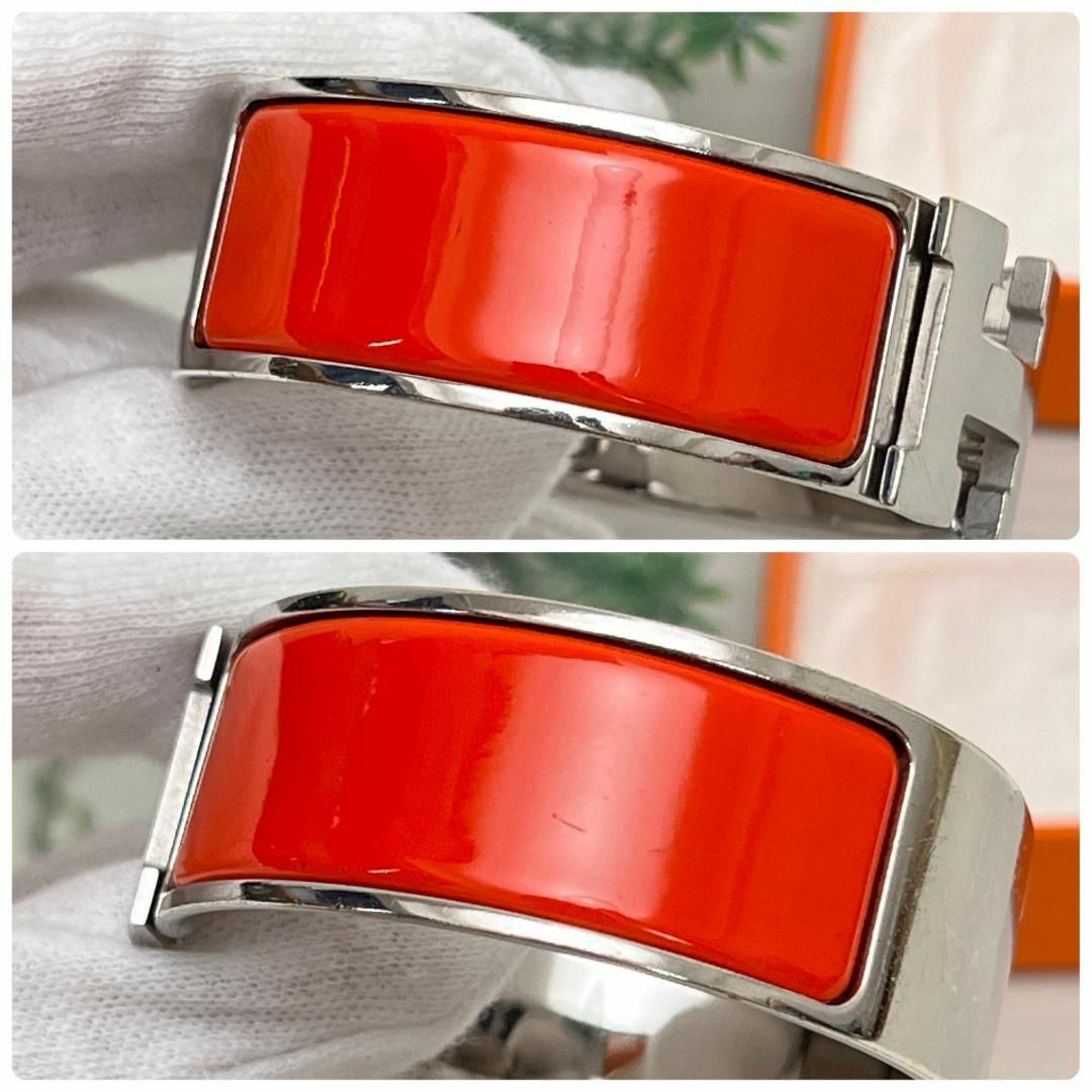 HERMES エルメス クリッククラックH PM レッド バングル HERMES エルメス クリッククラックH PM レッド バングル