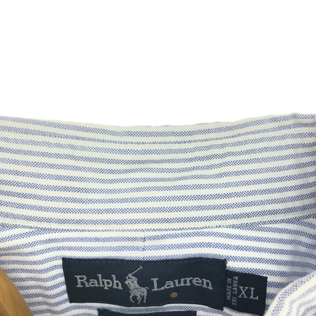 Ralph Lauren(ラルフローレン)の古着 ラルフローレン Ralph Lauren BLAKE 半袖 ボタンダウン ストライプシャツ メンズXL /eaa448650 メンズのトップス(シャツ)の商品写真