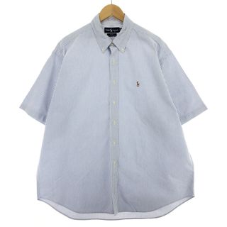 ラルフローレン(Ralph Lauren)の古着 ラルフローレン Ralph Lauren BLAKE 半袖 ボタンダウン ストライプシャツ メンズXL /eaa448650(シャツ)