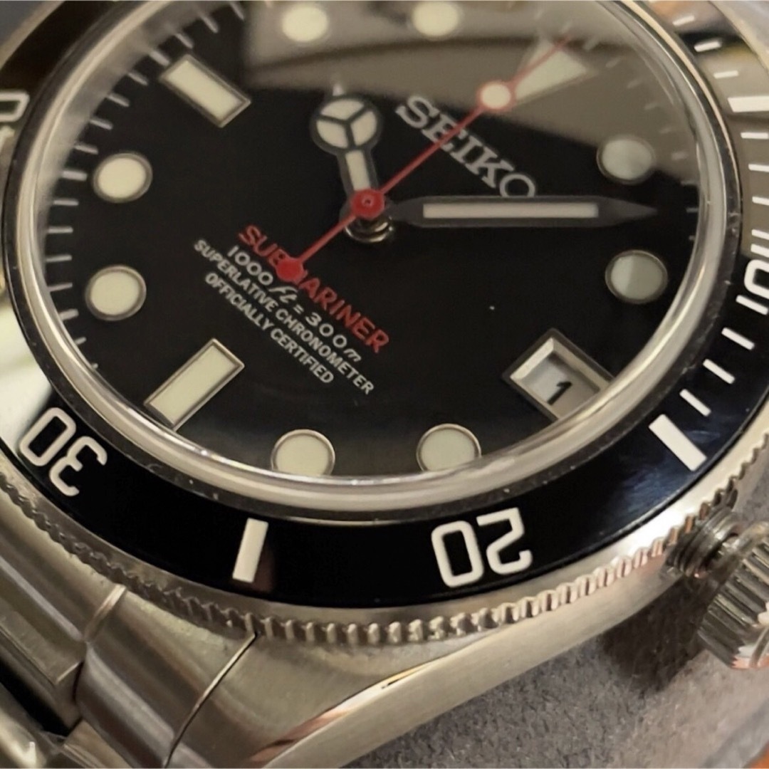 美品■SEIKO MOD 39mm ビンテージサブカスタム NH35搭載 メンズの時計(腕時計(アナログ))の商品写真