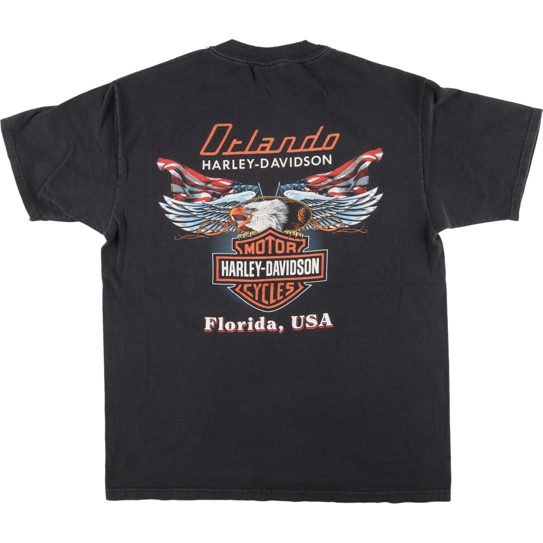 Harley Davidson(ハーレーダビッドソン)の古着 00年代 ハーレーダビッドソン Harley-Davidson モーターサイクル バイクTシャツ USA製 メンズL /eaa448900 メンズのトップス(Tシャツ/カットソー(半袖/袖なし))の商品写真