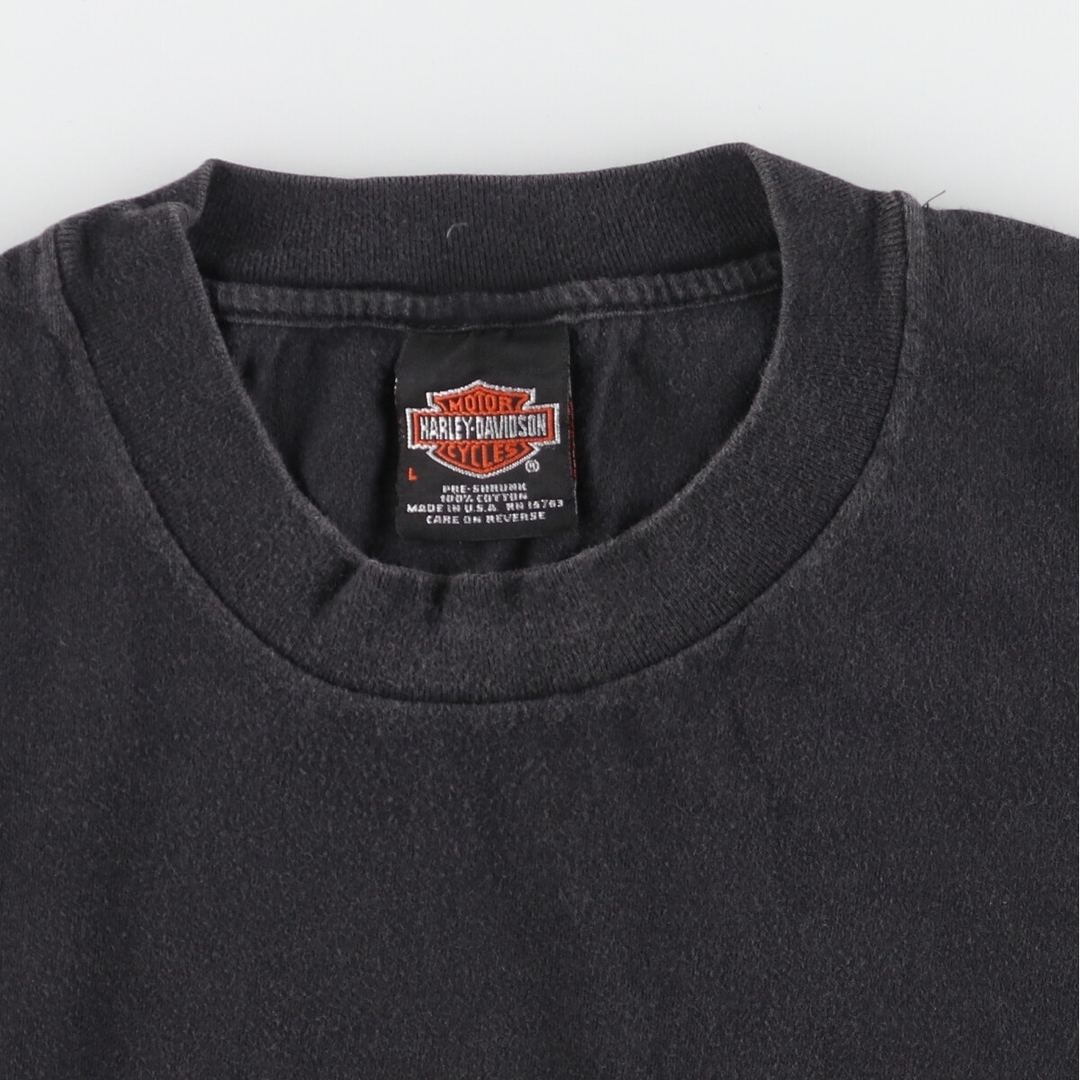 Harley Davidson(ハーレーダビッドソン)の古着 00年代 ハーレーダビッドソン Harley-Davidson モーターサイクル バイクTシャツ USA製 メンズL /eaa448900 メンズのトップス(Tシャツ/カットソー(半袖/袖なし))の商品写真