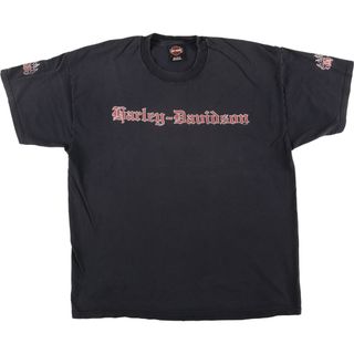 ハーレーダビッドソン(Harley Davidson)の古着 00年代 ハーレーダビッドソン Harley-Davidson モーターサイクル バイクTシャツ USA製 メンズXL /eaa448908(Tシャツ/カットソー(半袖/袖なし))