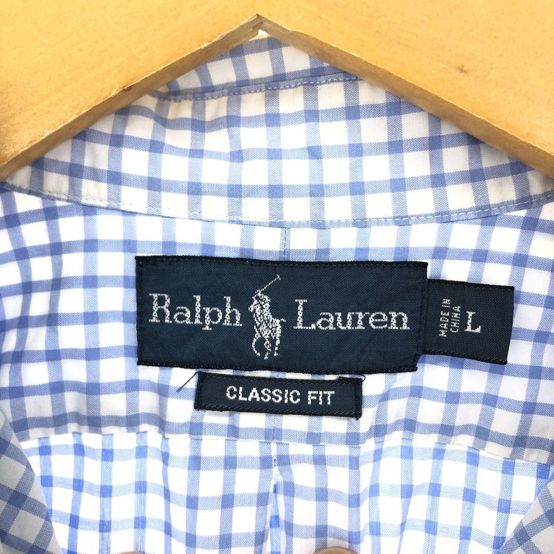 Ralph Lauren(ラルフローレン)の古着 ラルフローレン Ralph Lauren Ralph Lauren CLASSIC FIT 長袖 ボタンダウンチェックシャツ メンズL /eaa447452 メンズのトップス(シャツ)の商品写真